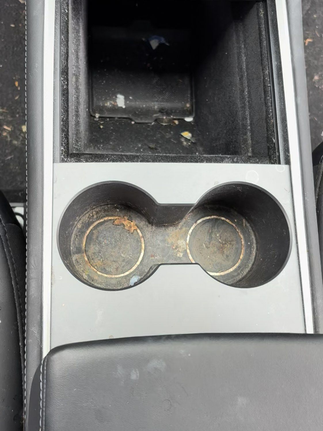Tesla center console, before